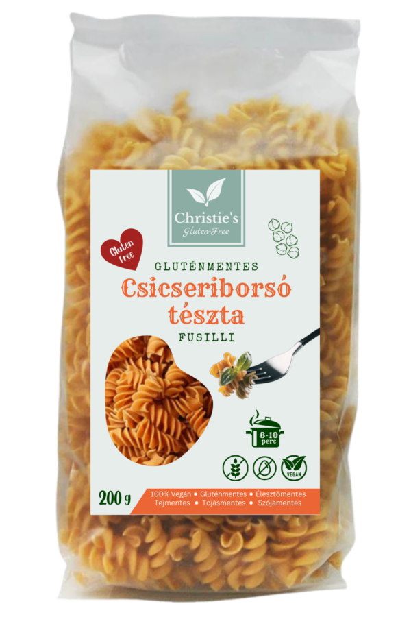 Christie's gluténmentes csicseriborsó tészta fusilli 200g